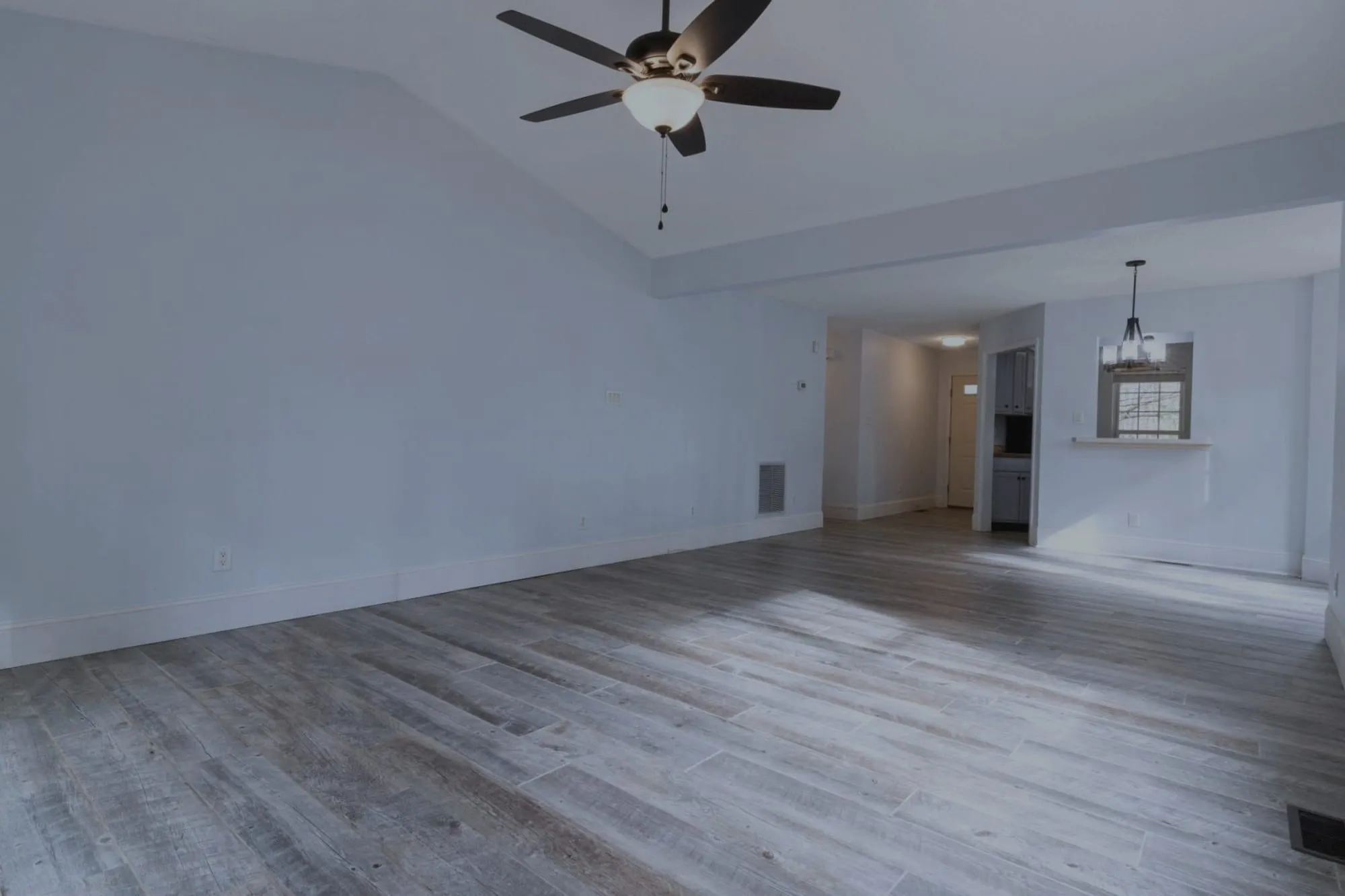 Empty living room, before editing