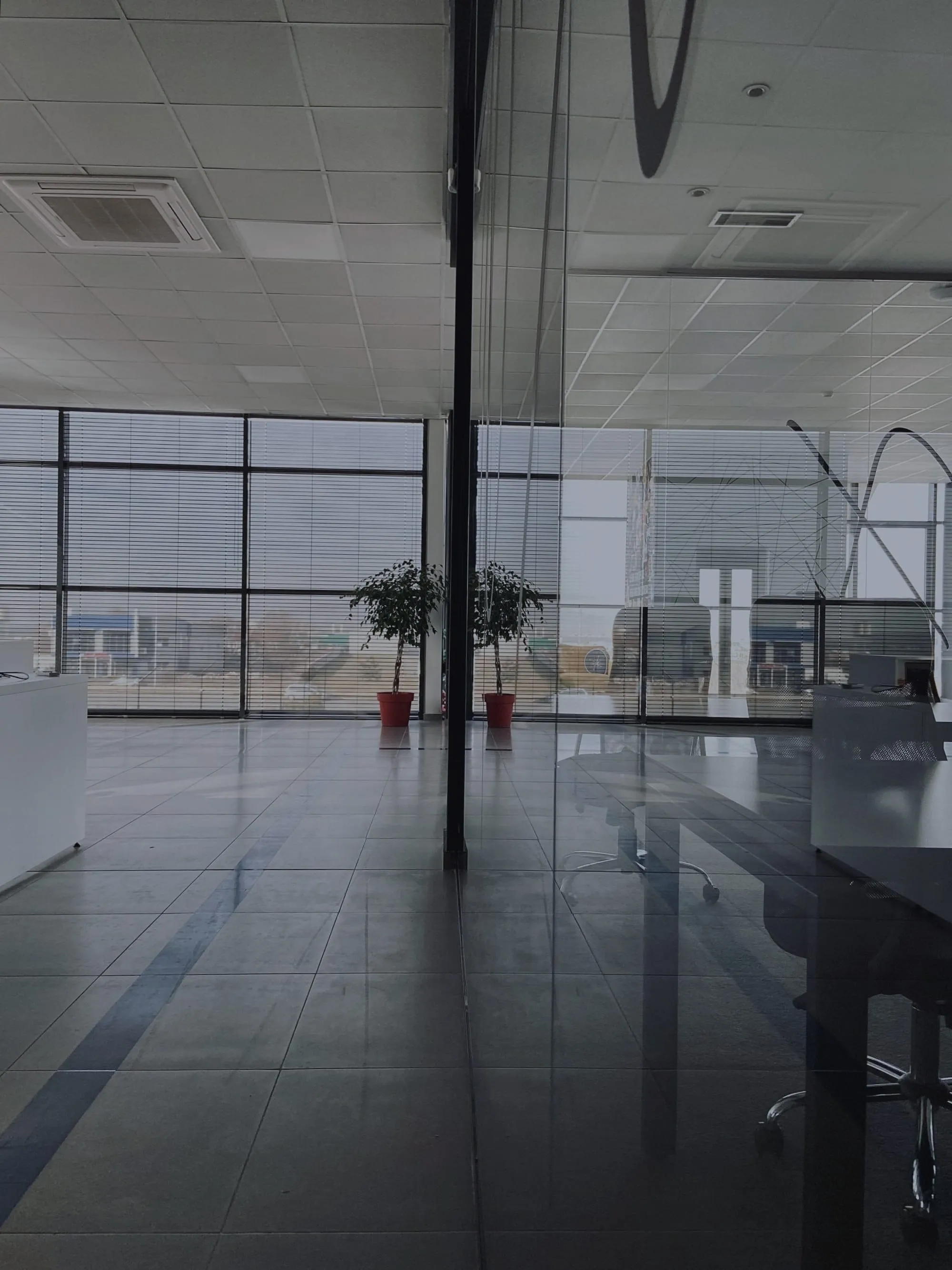 Open office floor, before editing